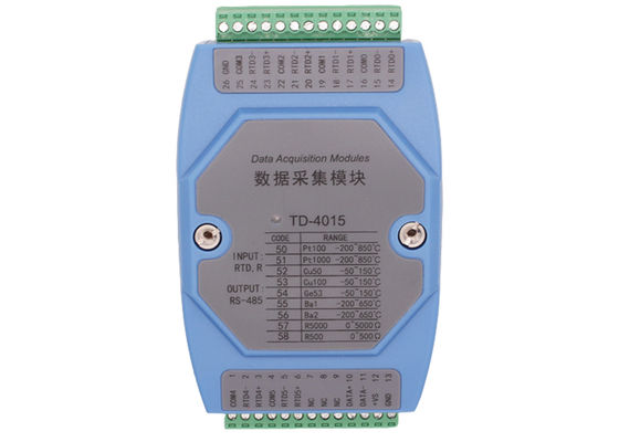 RS485温度の送信機の喧騒の柵の土台へのRS485 PT100へのLS-TD4015 6ch RTD信号の改宗者