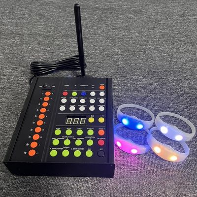 433MHz ワイヤレス DMX コントローラー 10 ゾーン ステージ照明制御用 LED ブレスレット 無線 コントローラー