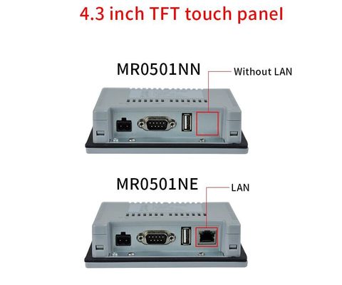 4.3インチ HMI 人間マシン インターフェイス DC 12V/24V 入力電圧 0~50C の温度で様々な用途に適しています