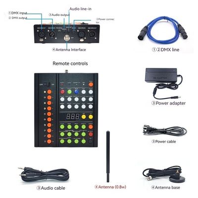 プロ DMX 無線コントローラ コンサートサポート 輝く LED 腕帯 10 ゾーン 無線コントローラ