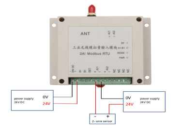 2-3kmの無線電信I Oモジュール4-20mA無線信号伝達2はAI 0-5vを運びます